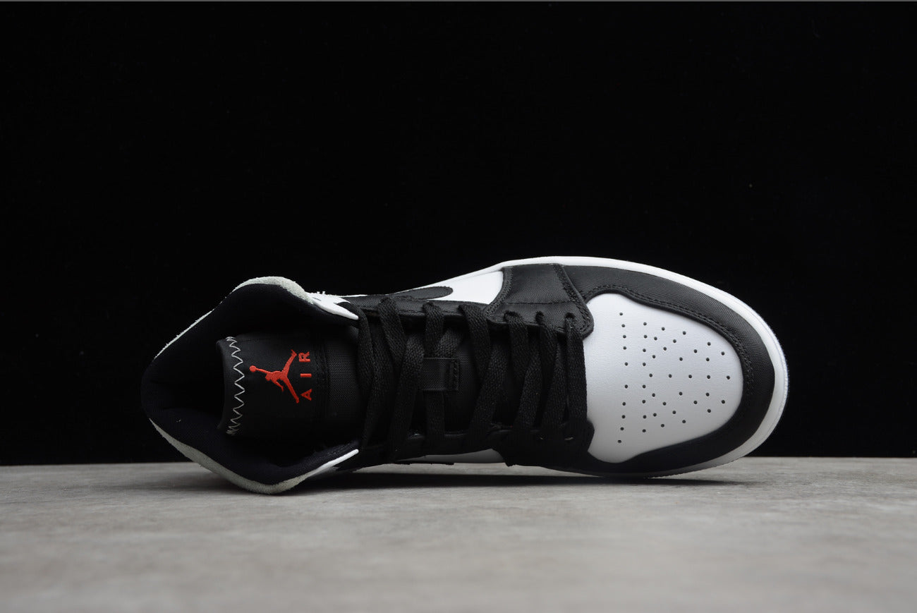 Air Jordan 1 Mid SE White Red Gray Black Toe