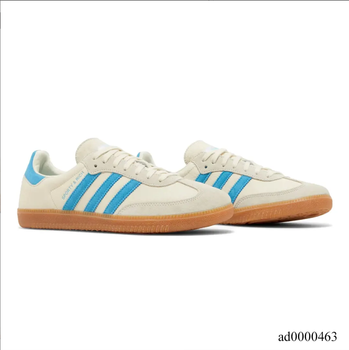Sporty & Rich x AD Samba OG Cream Blue Shoes Sneakers
