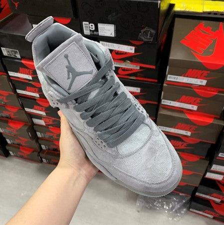 Air Jordan 4 Graffiti Grey Suede