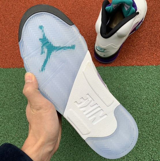 Air Jordan 5 White Purple Grape
