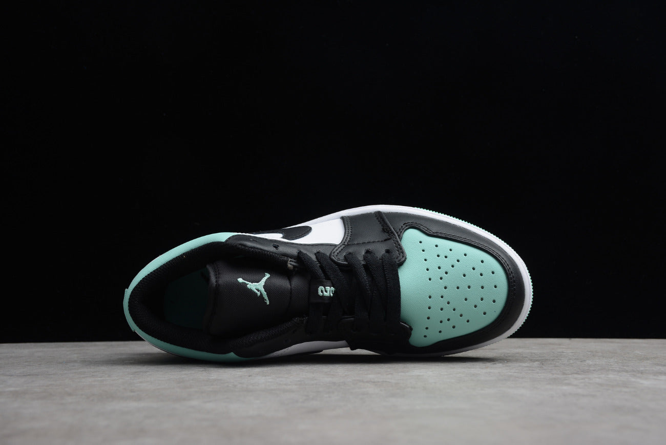 Air Jordan 1 Low Top Black Mint Green