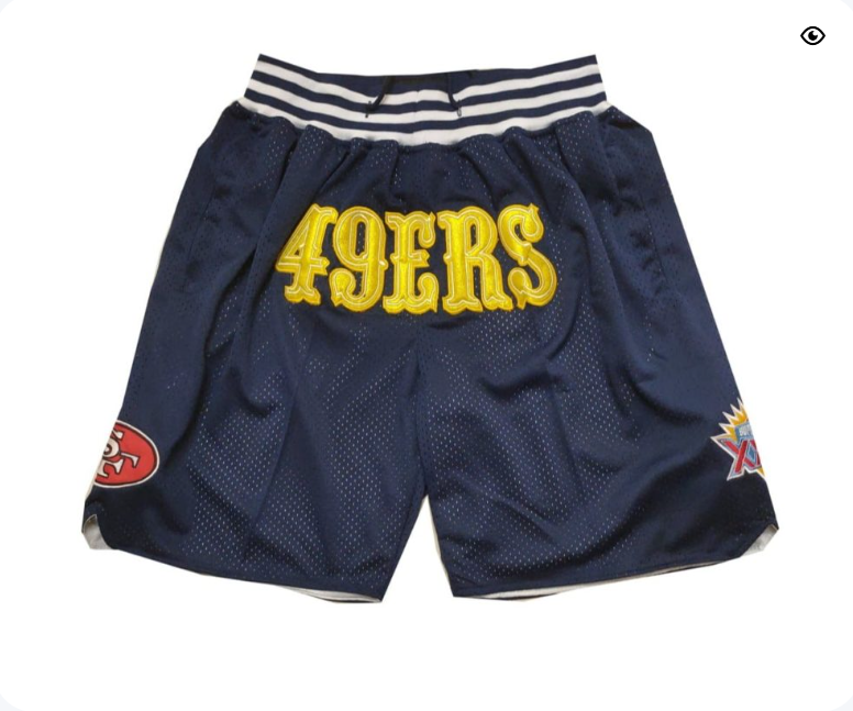 San Francisco 49ers Navy Shorts
