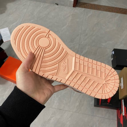 Air Jordan 1 Mid Crimson Tint Toe Cherry Blossom Pink