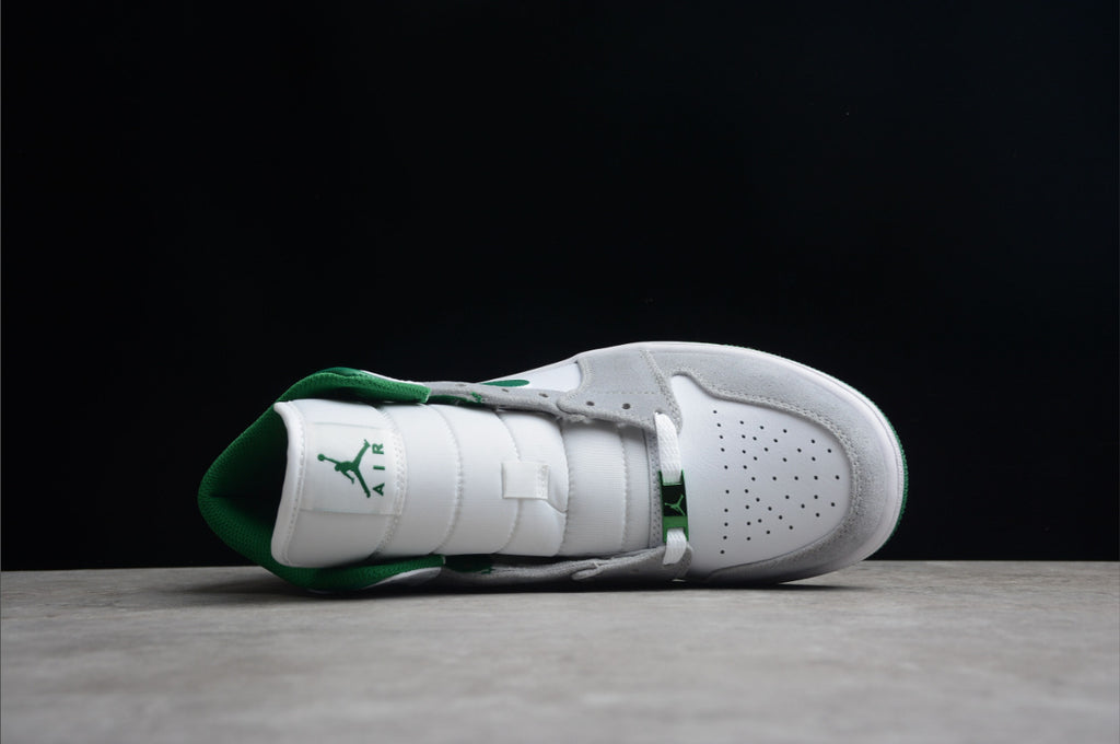 Air Jordan 1 Mid SE White Gray Green