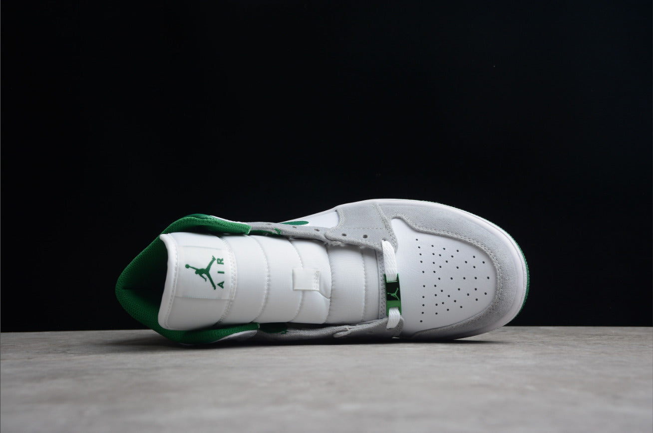 Air Jordan 1 Mid SE White Gray Green