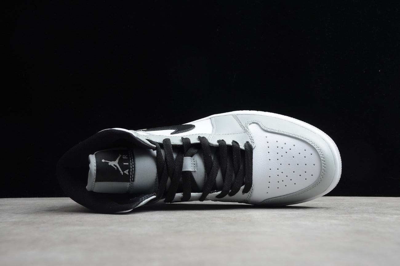 Air Jordan 1 Mid Gray White Black