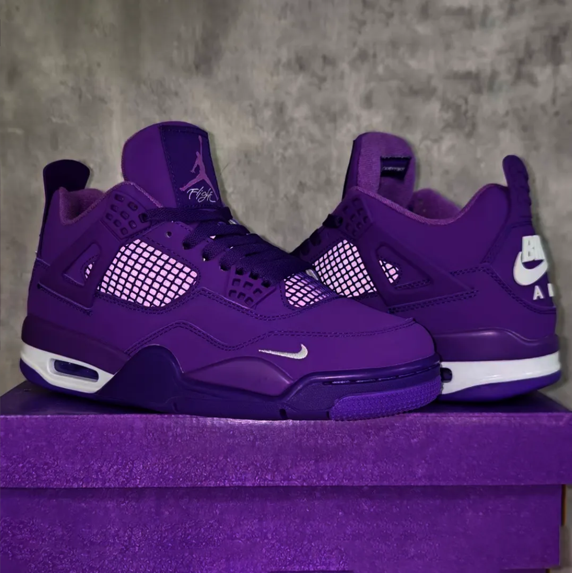 Nigel Sylvester x Air Jordan 4 Purple Shoes Sneakers