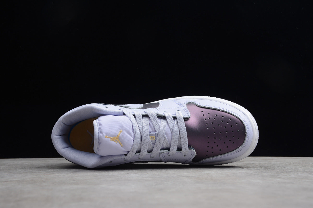 Air Jordan 1 Low Top White Purple