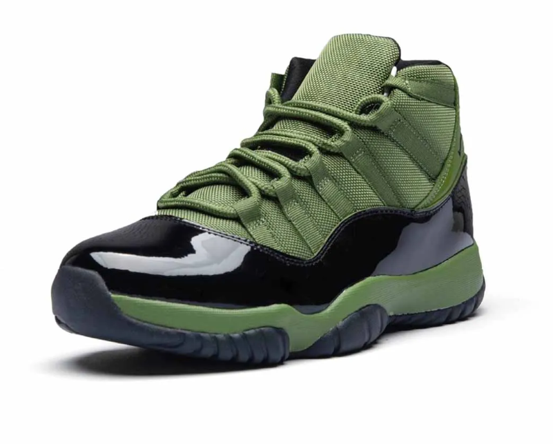 Air Jordan 11 Retro Olive and Black Shoes Sneakers