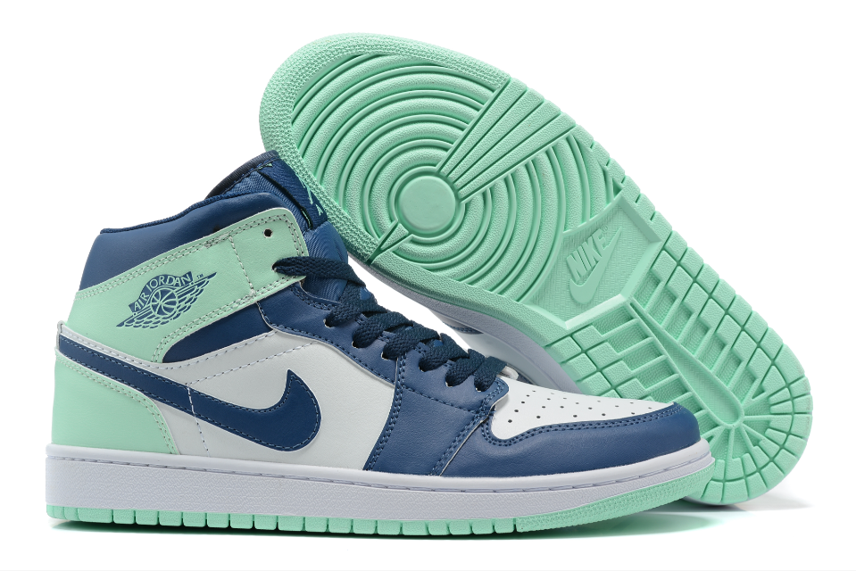 Air Jordan 1 Mid Mystic Navy Mint Foam White