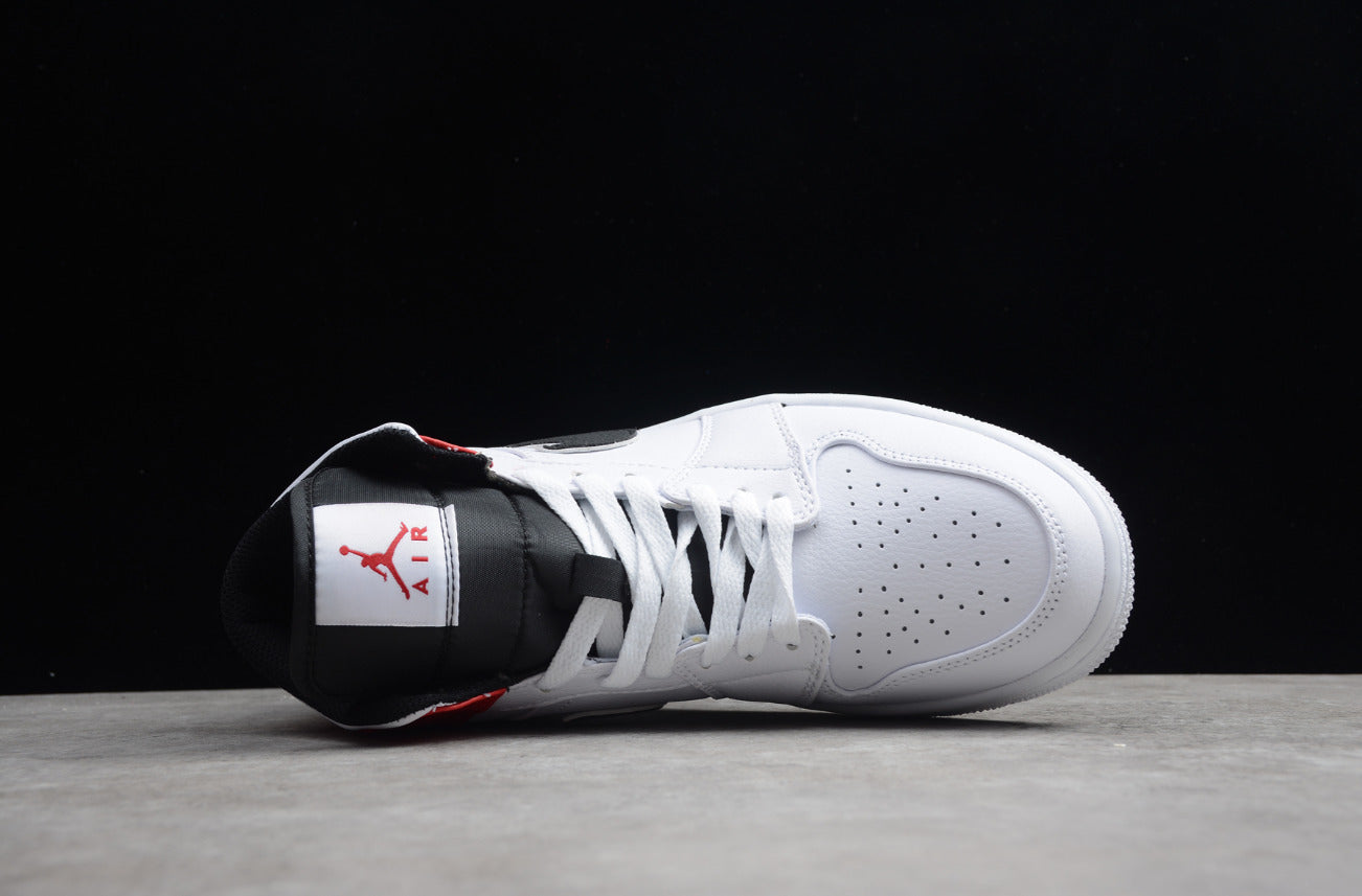 Air Jordan 1 Mid White Red