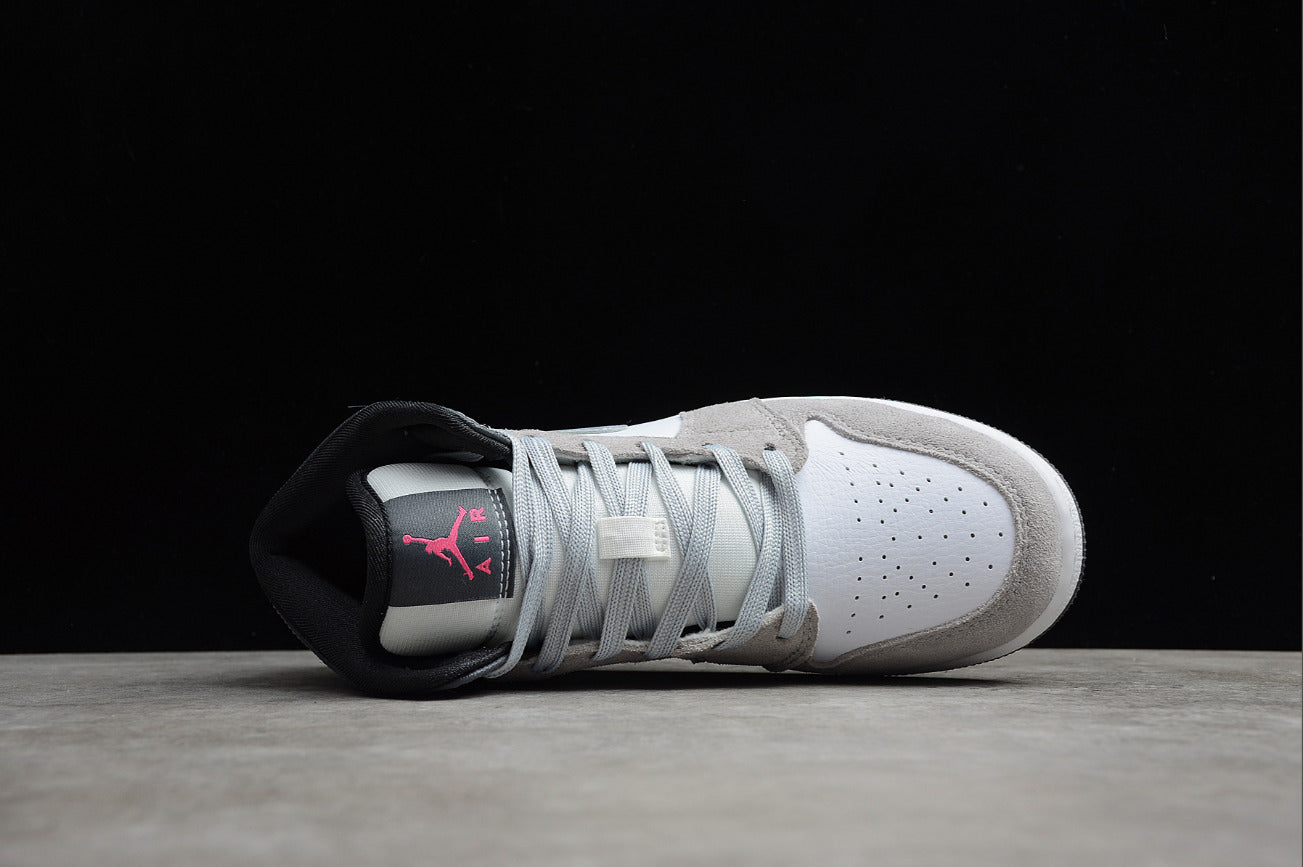 Air Jordan 1 Mid Grey Black White
