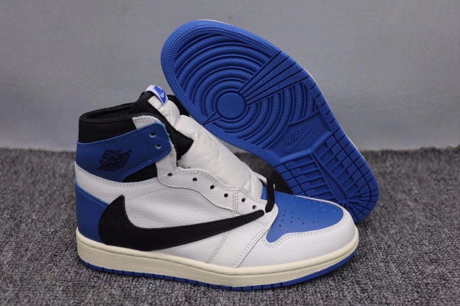 Travis Scott X Fragment X Air Jordan 1 High OG SP Military Blue