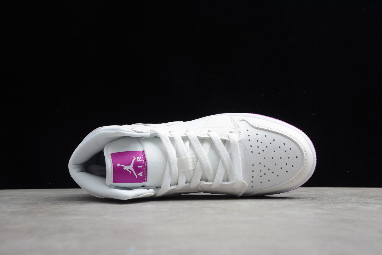 Air Jordan 1 Mid White Powder Chameleon