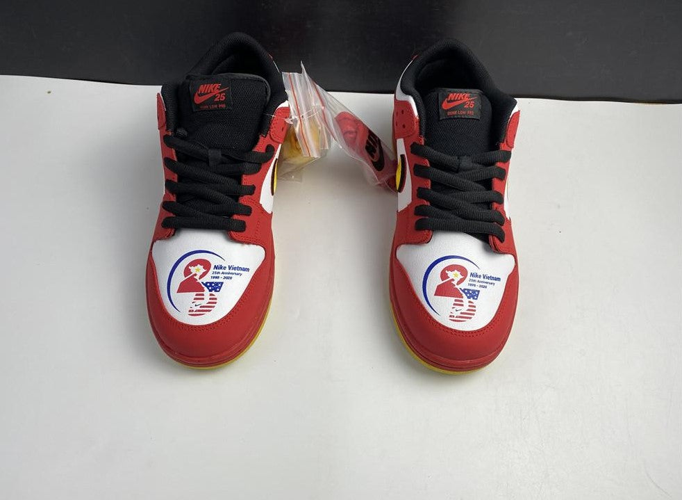 SB Dunk Low White Red Yellow Shoes Sneakers