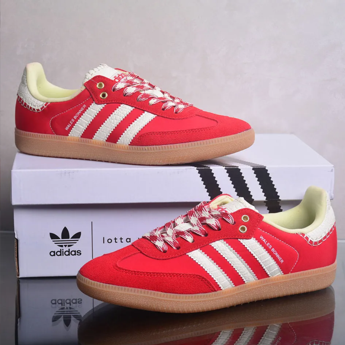 Wales Bonner x AD Samba ScarletShoes Sneakers