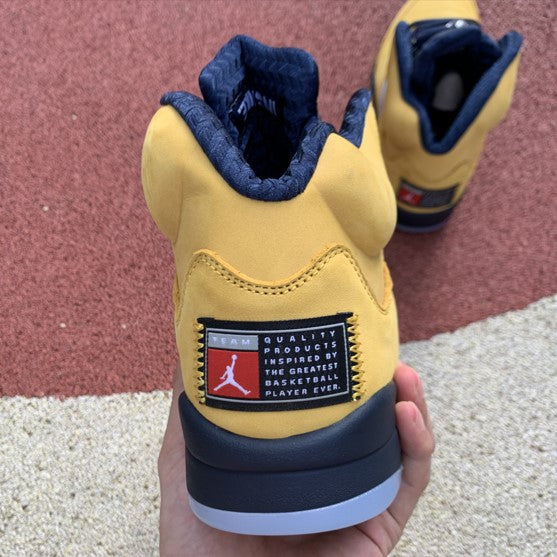 Air Jordan 5 Michigan Black Yellow