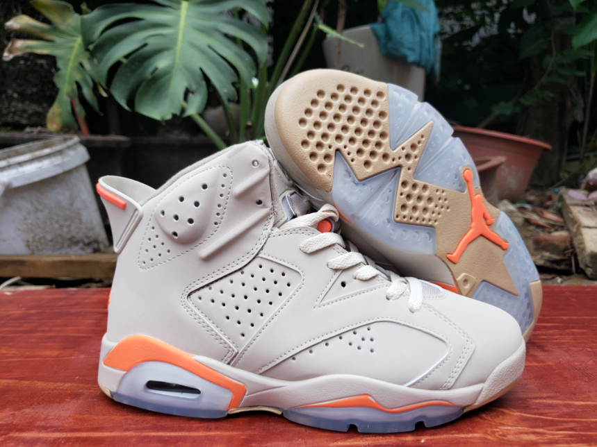 Air Jordan 6 White Orange