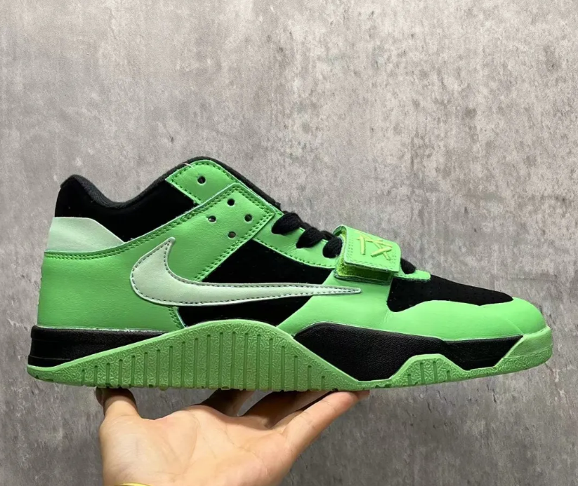 Travis Scott x Jumpman Jack Green Spark Shoes Sneakers