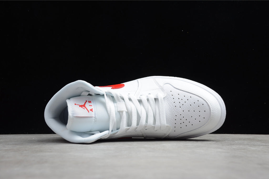 Air Jordan 1 Mid 'White University Red'