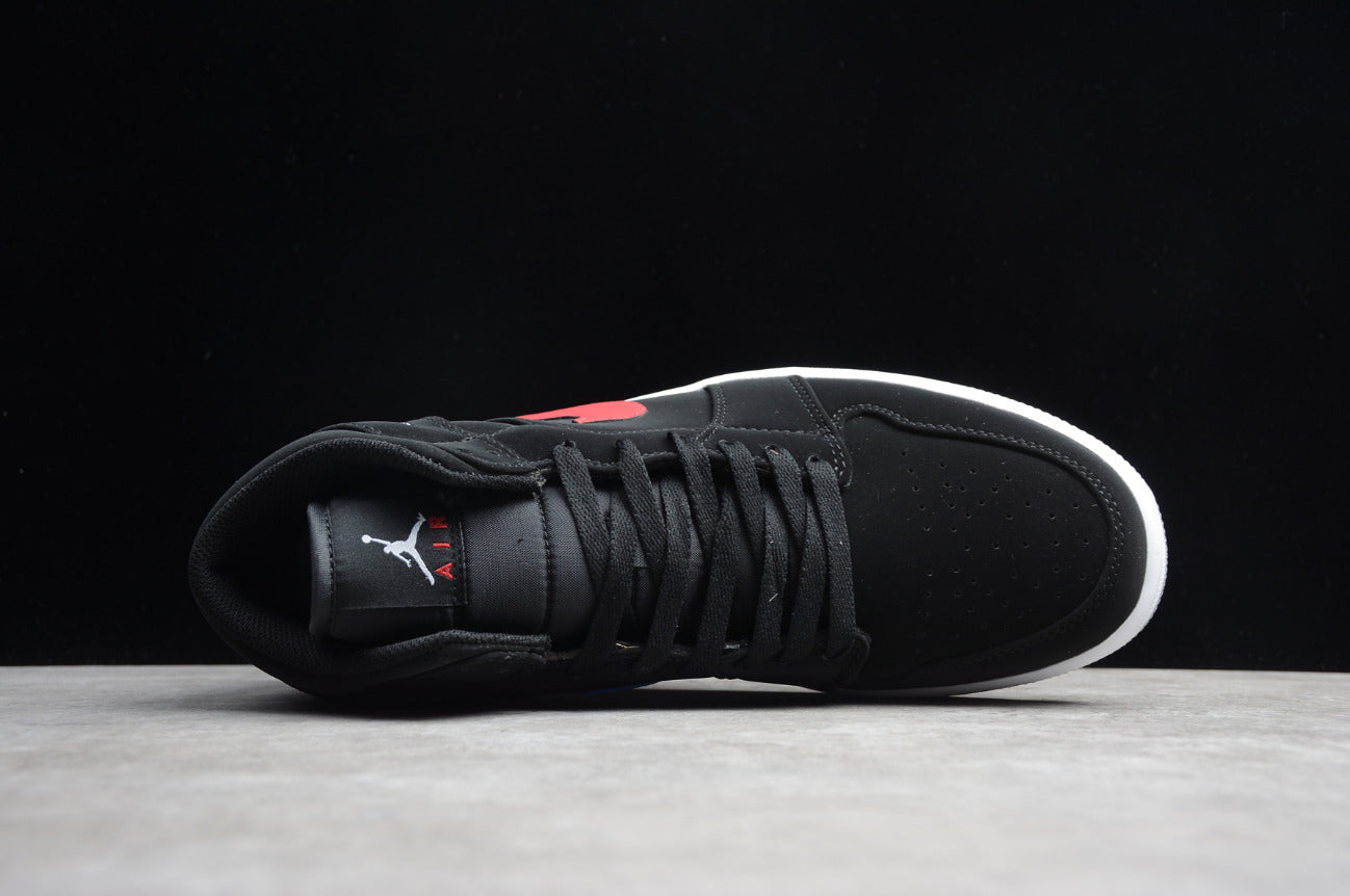 Air Jordan 1 Retro Mid 'Multi Color Swoosh Black'