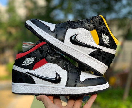Air Jordan 1 Mid Quai 54 Four-Color Mandarin