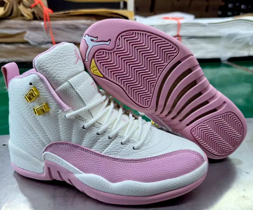 Air Jordan 12 White Pink Shoes Sneakers
