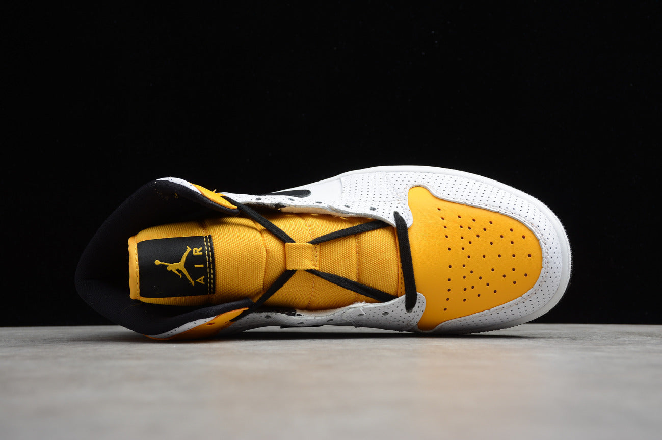 Air Jordan 1 Mid White Yellow Black