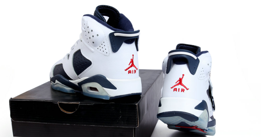 Air Jordan 6 Retro Olympic White and Midnight Navy