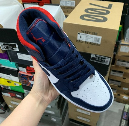 Air Jordan 1 Mid American Blue Red White