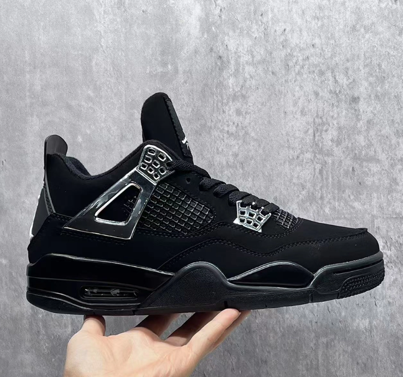 Air Jordan 4 Black Chrome Shoes Sneakers