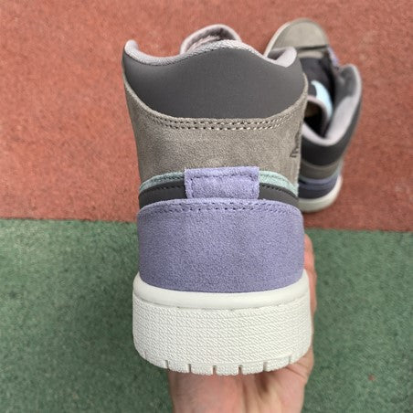 Air Jordan 1 Mid Gray Purple Brown