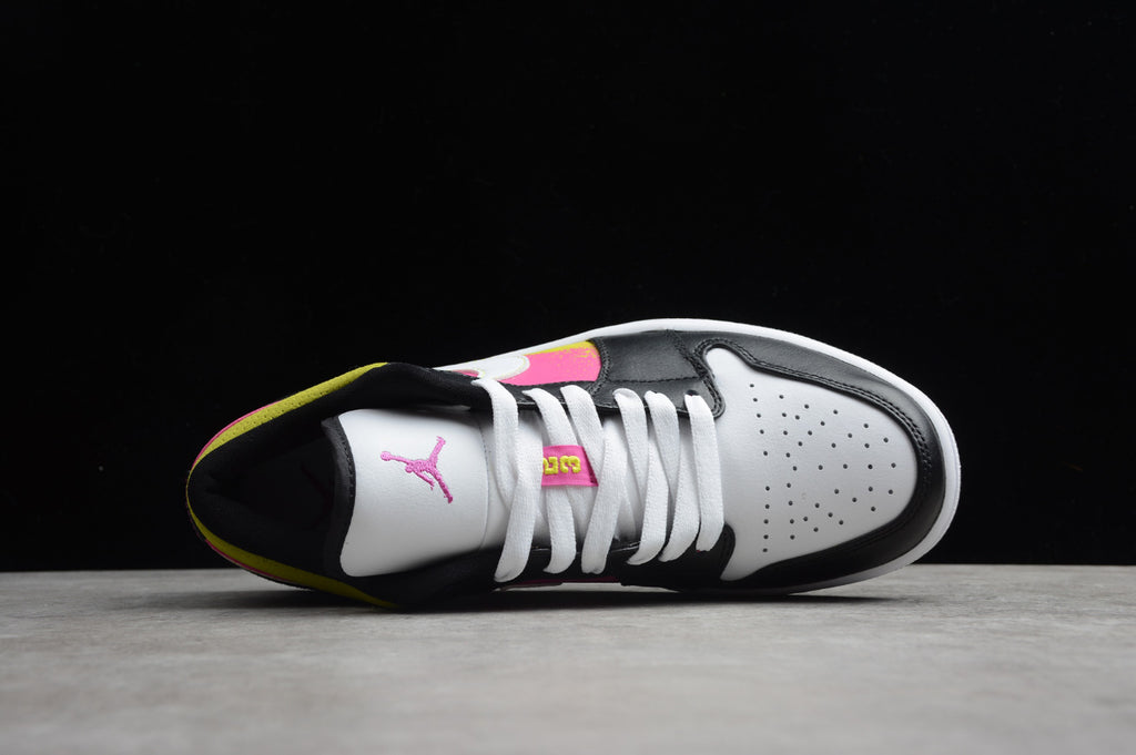 Air Jordan 1 Low Top Black Pink Yellow