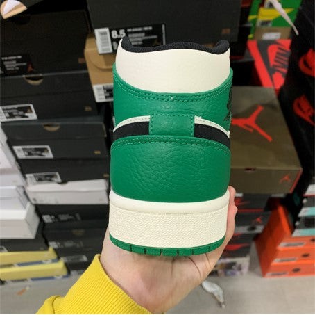 Air Jordan 1 Mid White Green And Orange
