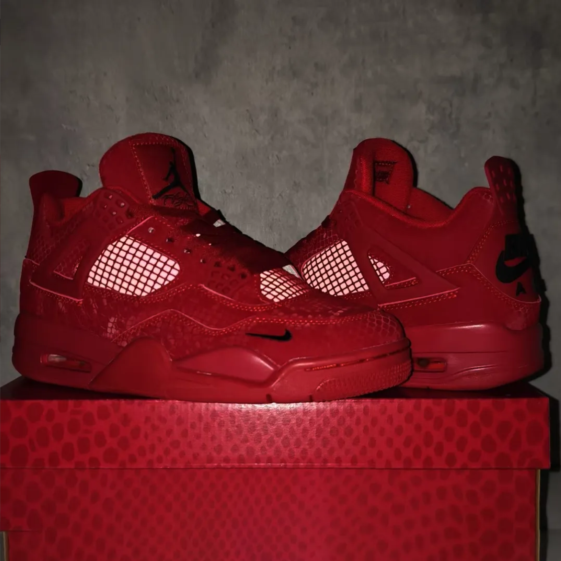 Nigel Sylvester x Air Jordan 4 Red Mamba Shoes Sneakers