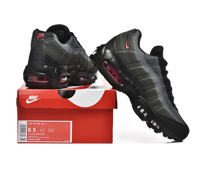 Air Max 95 Black Bright Crimson Shoes Sneakers