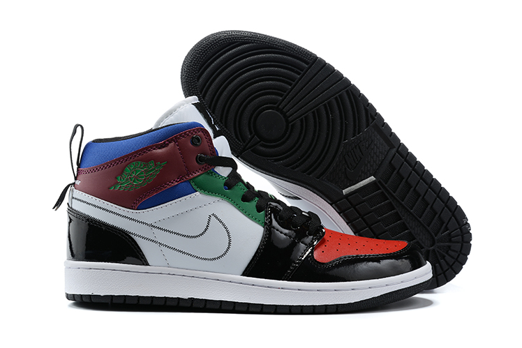 Air Jordan 1 Mid SE Black White-University Red