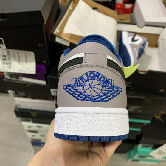 Air Jordan 1 Low Grey Blue Snake Print