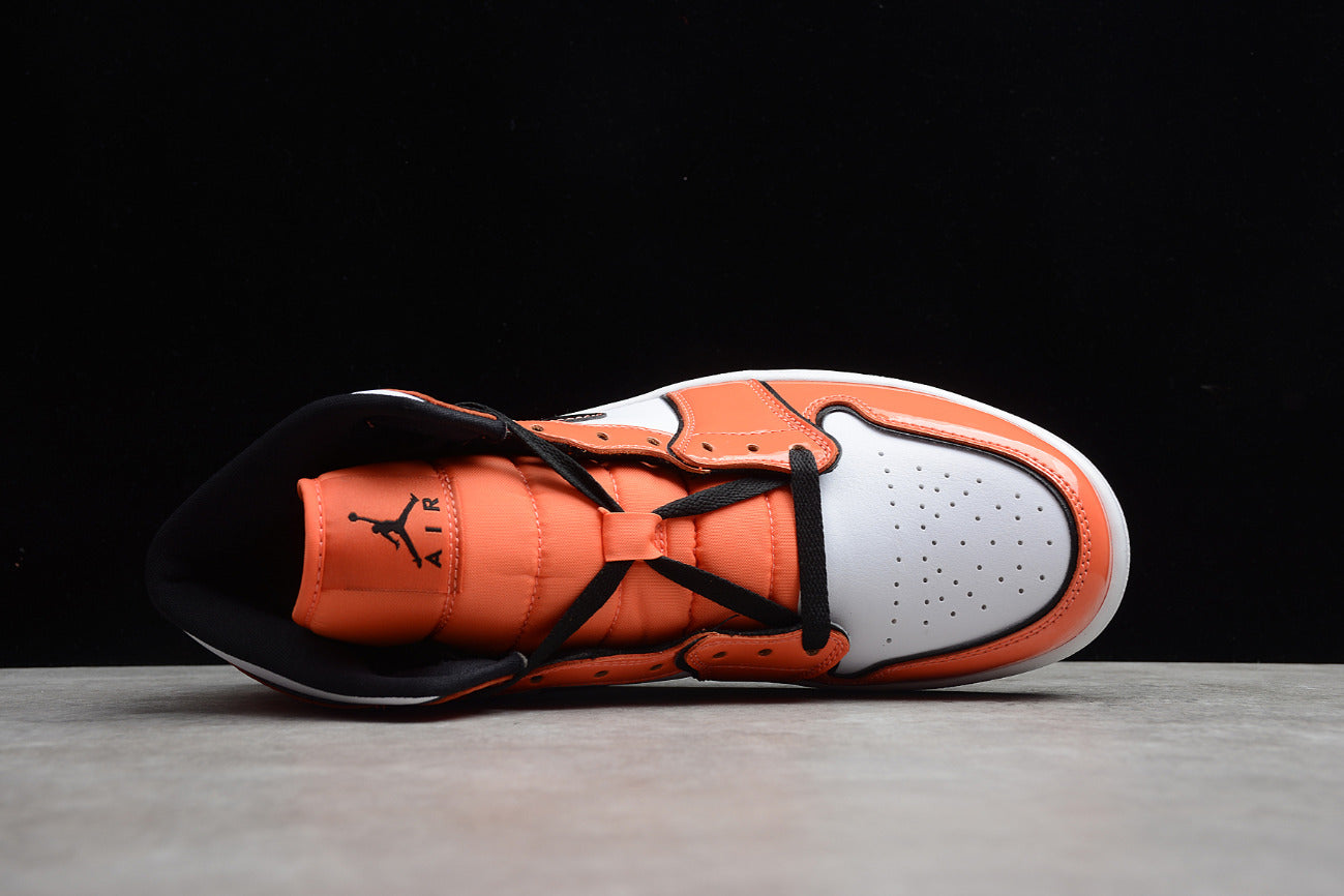 Air Jordan 1 Mid GS Orange Black