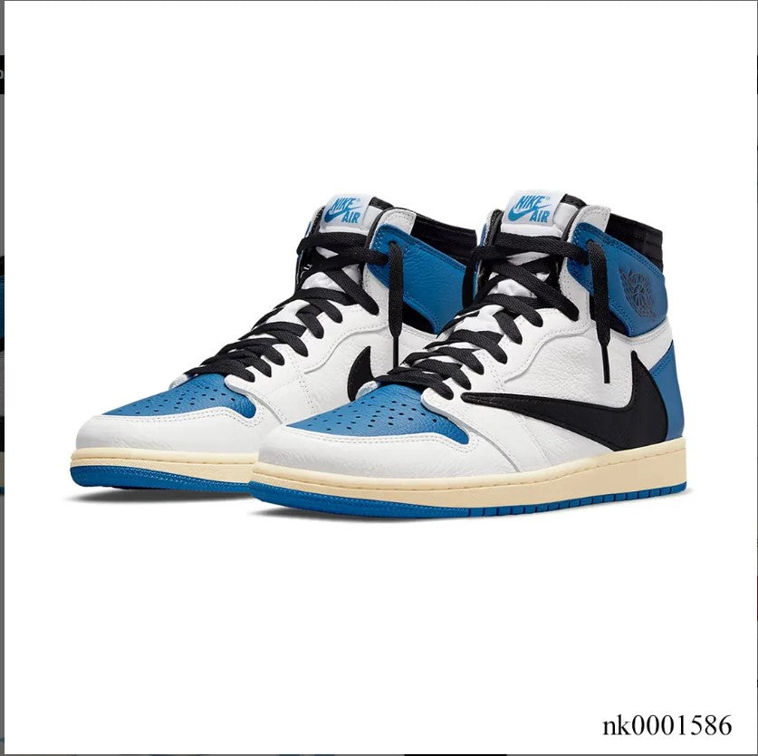 Travis Scott x Fragment x AJ 1 High “Military Blue” Shoes Sneakers