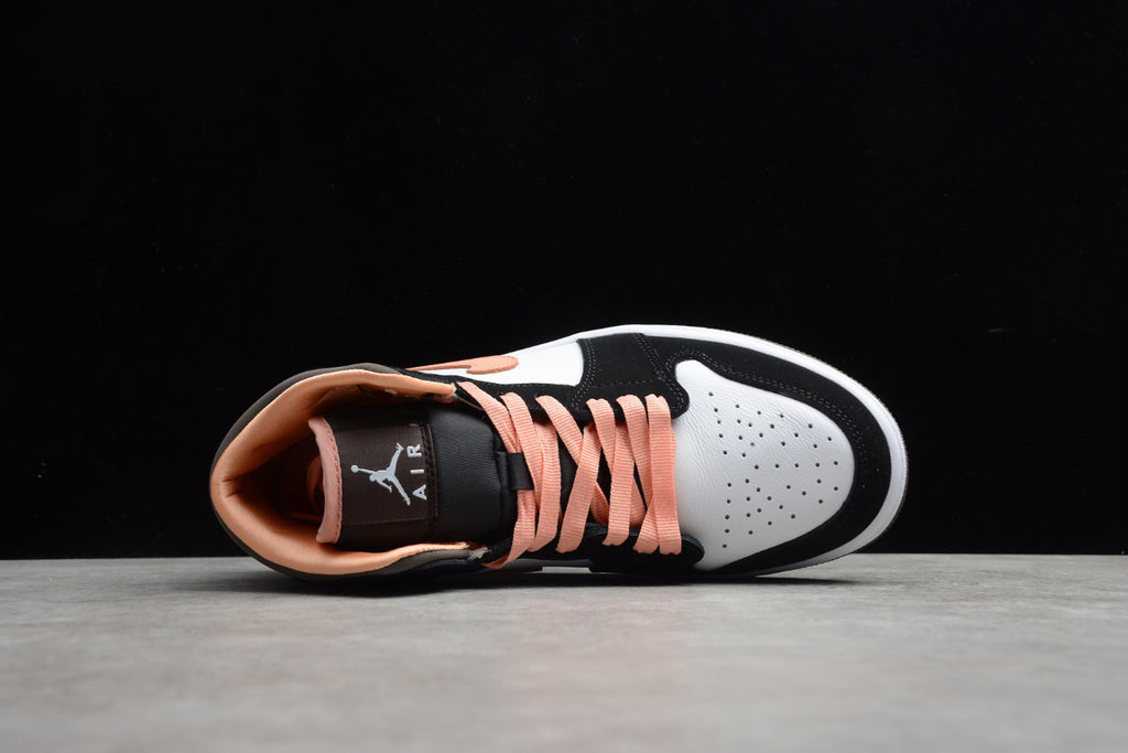 Air Jordan 1 Mid SE White Apricot Agate Black