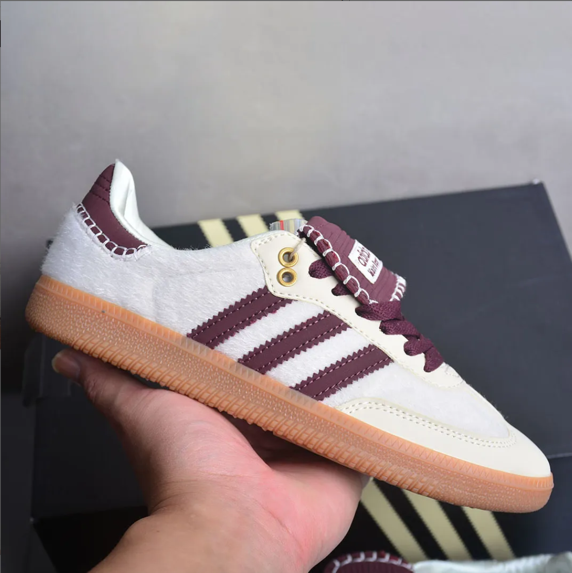 Wales Bonner x AD Samba Pony Cream White Shoes Sneakers