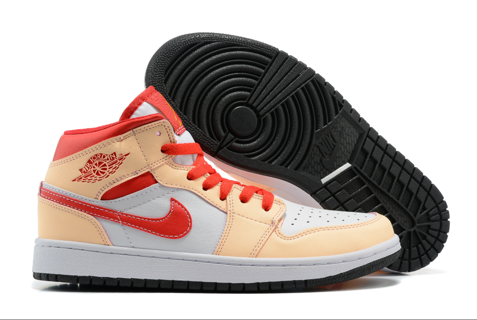 Air Jordan 1 Mid Light Cardinal Curry