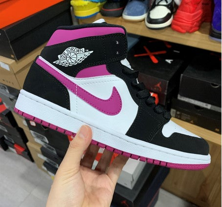 Air Jordan 1 Mid Black Purple White