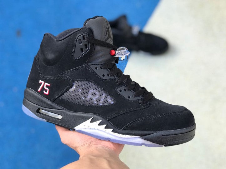 Air Jordan 5 Paris Saint-Germain Black Silver