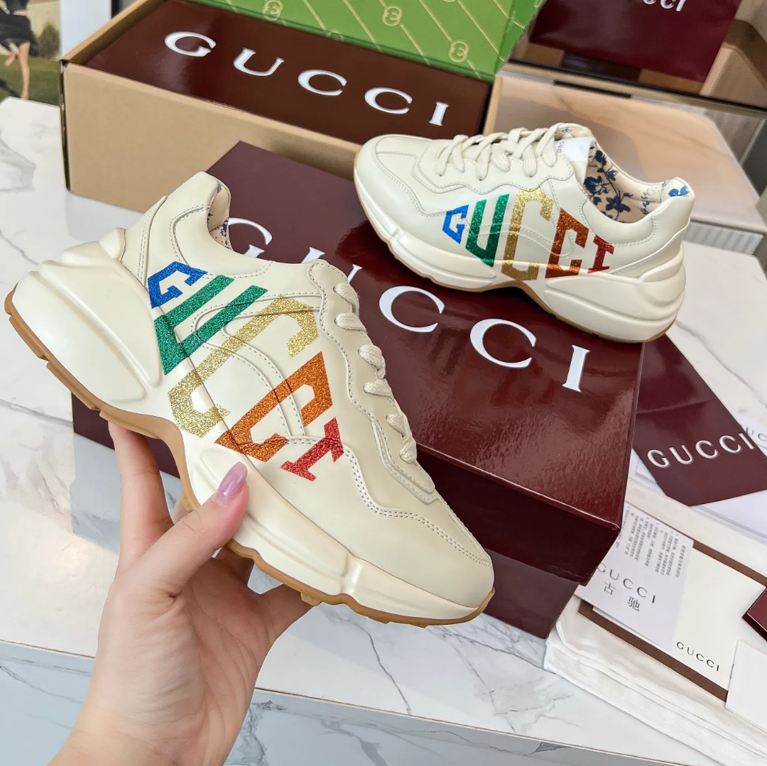 GG Rhyton Monogram ‘Glitter’ Shoes Sneakers