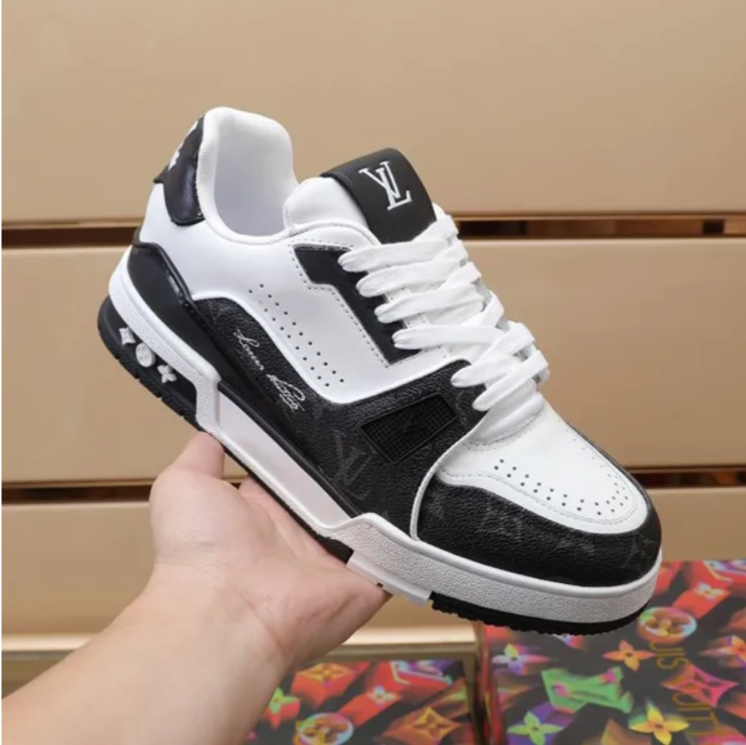 LV Trainer 54 Black White Shoes Sneakers