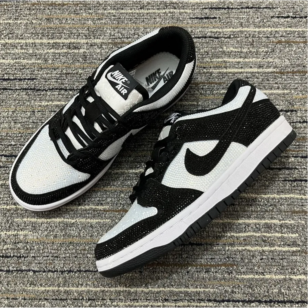 Air Jordan 1 Low Black White Crystal Shoes Sneakers