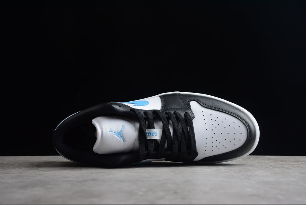 Air Jordan 1 Low Top Black White And Blue