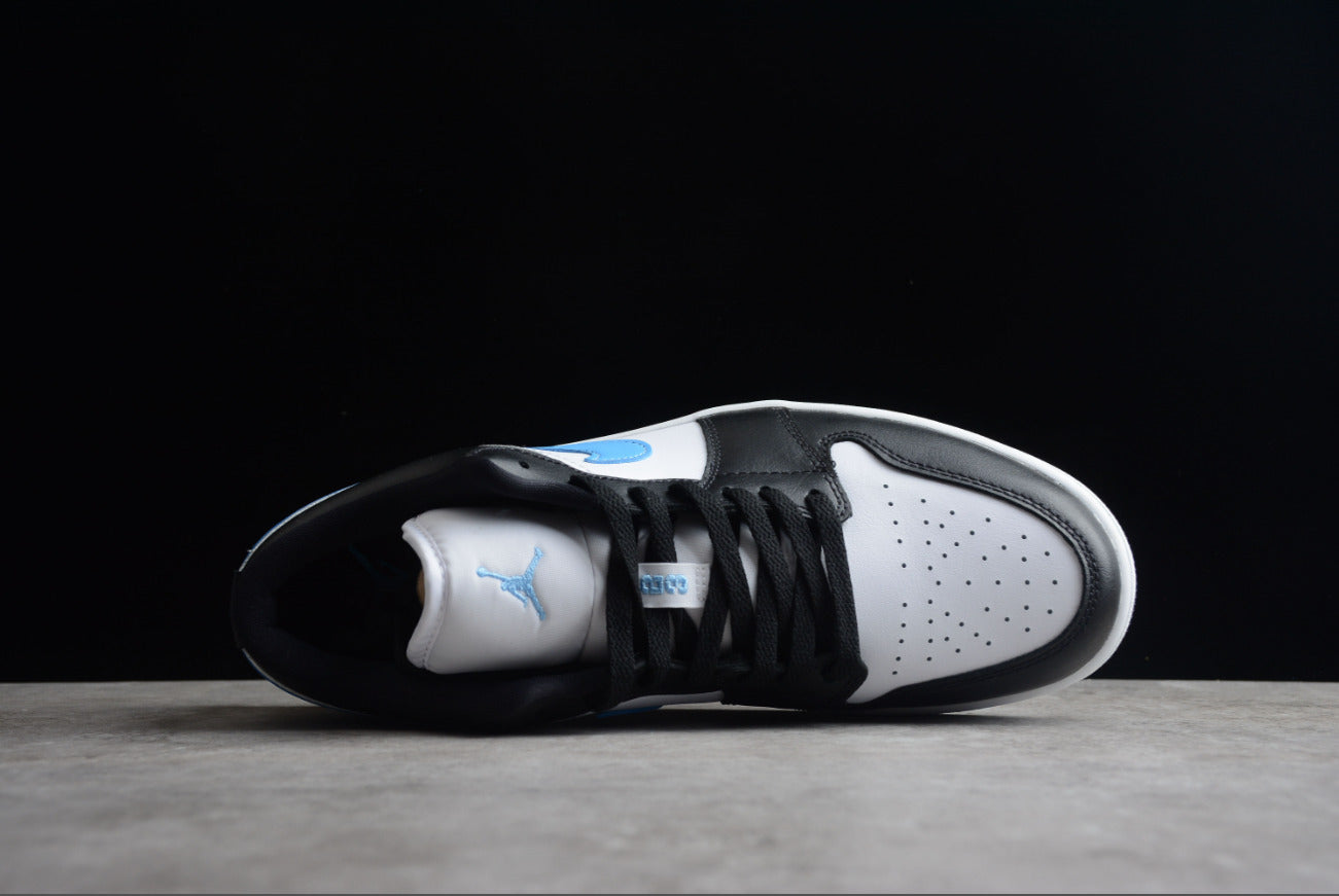 Air Jordan 1 Low Top Black White And Blue